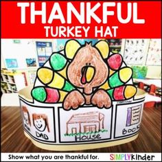 a turkey hat made out of paper with words that say, thank you are thanksgiving