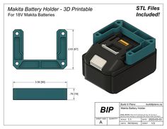 the battery holder is shown with measurements and instructions for each device in this diagram, you can see how to use it