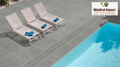 Cerapave Porcelain Accessories in Silver Grey Poolside Design, Porcelain Accessories, Pool Area