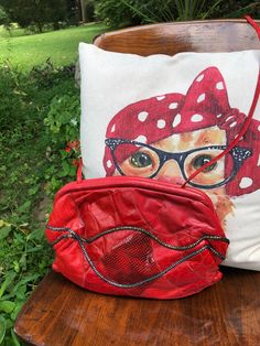 "Thank You If You Favored One of My Items! You Will Receive 10% Off an Item of Your Choice, Unless It Is On Sale, Code17. Thank You. DEADSTOCK 80's Shoulder Bag/80's Shoulder Bags/80's Red Shoulder Bags/80's Vintage Handbags/80's Vintage Purses/Red Purses/MINT CONDITION Circa 80's Red DEADSTOCK Shoulder Bag This is an Awesome Red DEADSTOCK 80's Handbag. It can be worn as a Shoulder Bag or used as a Large Clutch with the handle inside. It is brand New Old Stock. It still has the \"inspected by nu Tooled Leather Bag, Large Clutch, Leather Saddle Bags, Simple Leather, Red Purses, Vintage Purses, Red Suede, Vintage Handbags, Vintage Rhinestone