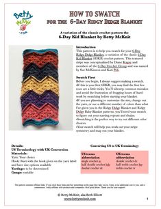 the instructions for how to crochet a multicolored chevron stitch blanket