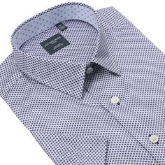 This 100% no-iron cotton short sleeve sport shirt with hidden button down collar is the easy way to look great all day. A notched chest pocket and contrast trim on the inner collar band, under the placket, and inside sleeve cuffs add detail. Crafted from a quality cotton print fabric and constructed with fully fused and taped seams to create a shirt you'll love to wear! Features: Regular fit Hidden button down collar 100% non-iron cotton Short sleeves Notched chest pocket Fully fused with taped Fitted Short Sleeve Dress Shirt With Button Closure, Fitted Short Sleeve Business Tops, Semi-formal Cotton Short Sleeve Shirt, Semi-formal Short Sleeve Cotton Shirt, Fitted Short Sleeve Tops For Business, Slim Fit Short Sleeve Dress Shirt With Button Closure, Classic Short Sleeve Shirt For Semi-formal Occasions, Classic Short Sleeve Semi-formal Shirt, Slim Fit Short Sleeve Dress Shirt For Formal Occasions