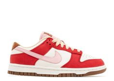 Wmns Dunk Low Premium 'Bacon' - Nike - FB7910 600 - sport red/sheen/sail/medium brown | Flight Club Wmns Dunk Low, Jordan 4’s, Jordan Yeezy, Air Jordan 13 Retro, Flight Club, Jordan 8, Jordan 2, Colour Blocking, Mens Shoes Casual Sneakers