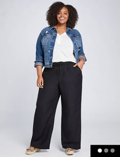 Linen Pants Outfit Plus Size, Plus Size Linen Pants Outfit, Wide Leg Pants Outfit Plus Size, Plus Size Wide Leg Pants Outfit, Wide Leg Linen Pants Outfit, Linen Pants Outfit Ideas, Black Wide Leg Pants Outfit, Wide Leg Pants Outfit Work, Plus Size Linen Pants