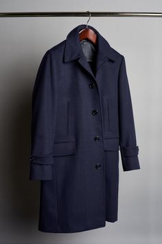 If you were only going to have one nice coat in your wardrobe - the wool/cashmere mac would be an excellent choice. We designed this one to be a versatile everyday coat; one that you can wear over a suit for business, over a button-down shirt for business casual, and over a t-shirt or sweater for anything else. No matter what you’re doing - or what you’re wearing - you can throw this coat on and instantly look smart, stylish and confident. There is no better investment in a man’s wardrobe than a Fitted Cashmere Outerwear With Button Cuffs, Business Cashmere Long Wool Coat, Wool Long Coat With Button Cuffs, Business Long Cashmere Wool Coat, Cashmere Long Coat For Business, Classic Winter Outerwear With Pressed Crease, Classic Cashmere Wool Coat With Concealed Placket, Luxury Wool Coat With Hidden Button Closure, Business Cashmere Wool Coat Single Breasted