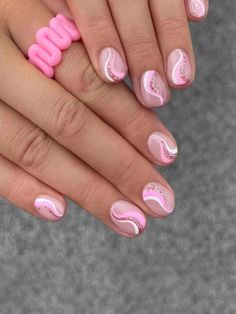 Rosa vieja  Collar   Geométrico Uñas de Color Embellished Design Ongles Courts, Do It Yourself Nails, Teen Nails, Simple Gel Nails, Summery Nails, Cute Gel Nails, Fake Nail, Nagel Inspo, Short Acrylic Nails Designs