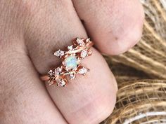 Opal Ring Opal Jewelry Dainty Ring Gemstone Ring Minimalist | Etsy Dainty Rose Gold Opal Jewelry, Delicate Rose Gold Opal Jewelry, Dainty Opal Ring In Rose Gold, Adjustable Rose Gold Opal Jewelry, Rose Gold Opal Ring In Fine Jewelry Style, Delicate Adjustable Opal Wedding Ring, Dainty Rose Gold Opal Ring For Wedding, Dainty Rose Gold Opal Ring, Dainty Rose Gold Opal Wedding Ring