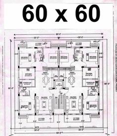 50x90 House Plans Layout, 60x60 House Plans, 40x60 House Plans, Luxury House Floor Plans, 30x50 House Plans, Residential Building Plan, Cheap Bloxburg House Ideas, Four Bedroom House Plans, Drawing House Plans