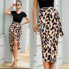 Leopard Print Midi Skirt Price Firm Pre-Order Ships In 2 Weeks Leopard Print Skirt For Summer Party, Leopard Print Party Skirt For Summer, Summer Party Leopard Print Skirt, Elegant Leopard Print Summer Bottoms, Leopard Print Midi Skirt, Print Skirts, Print Midi Skirt, Printed Midi Skirt, Classic Outfits