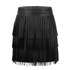 Women Leather Skirt - Layered Fringe Tassel Skirt - Mini Skirt - Guocali Skirt Belts, Metallic Cowhide Rug, Mini Fringe, Layered Fringe, Fur Jacket Women, Brindle Cowhide, Tassel Skirt, Mens Leather Pants, Real Leather Bags