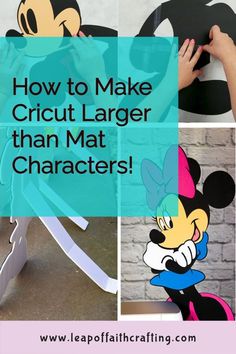 how to make cricut larger than mat characters with pictures and text overlay