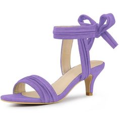 Kitten Heels Sandals, Formal Sandals, Short Heels, Kitten Heel Sandals, Purple Shorts, Heels Sandals, Sandals For Women, Mid Heel, Ankle Strap Sandals