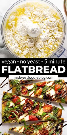 vegan no yeast 5 - minute flatbread recipe