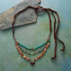 Sundance | Jewelry | Frostfire Necklace New With Tags From Sundance | Poshmark Painting A Landscape, Sundance Style Jewelry, Sundance Jewelry, Necklace Ideas, Necklace Turquoise, Bead Stringing, Jewelry Inspo, Leather Jewelry, Boho Necklace