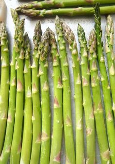 the asparagus are ready to be cooked in the oven