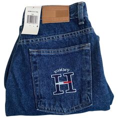 These Vintage Tommy Hilfiger Mom Jeans Are New With Tags. They Are A Medium Wash 100% Cotton Jean. The Back Pocket Has The Embroidered “H” On It. Waist Measures 29”. Rise Is 10.5” And The Inseam Is 29”. Made In 2001. Size 6 Tommy Hilfiger Casual Jeans For Spring, Casual Mid-rise Bottoms By Tommy Hilfiger, Tommy Hilfiger Blue Straight Leg Bottoms, Tommy Hilfiger High Waist Casual Bottoms, Tommy Hilfiger Denim Bottoms, Tommy Hilfiger Denim Bottoms For Spring, Tommy Hilfiger Blue Denim Bottoms, Trendy Cotton Tommy Hilfiger Bottoms, Trendy Tommy Hilfiger Cotton Bottoms