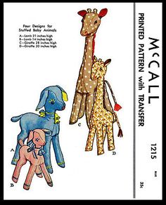 three stuffed giraffes and two baby animals are shown in this book cover