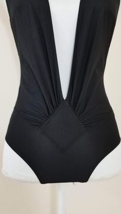 Black Art Deco, V Neck Bodysuit, Agent Provocateur, Diamond Drops, Black Art, Deep V Neck, R A, Deep V, Art Deco