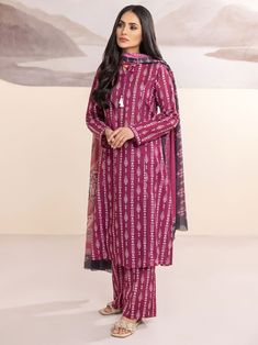 Brand: LimelightProduct Code: U3345 PinkCollection: Limelight Spring Summer Vol-03 Unstitched CollectionFabric: Lawn DESIGN DETAILS: Shirt Printed shirt 1.83 M Fabric: Lawn Dupatta Printed dupatta 2.5 M Fabric: Voil DISCLAIMER:* Lining, Laces, and Tassels are not included in unstitched variants.* Embellishment items in stitched outfits are subject to market availability.* The actual colors of the outfit may vary from the colors being displayed on your device. CARE INSTRUCTIONS: Extra Fabric Has Been Used For Shoot Original Color May Vary Slightly From The Picture Dry Clean Recommended Iron The Clothes At Moderate Temperature Do Not Use Bleach, Or Stain Removing Chemicals Damp Fabric Should Not Be Exposed To Sunlight Limelight Spring Summer Vol-03 Unstitched Collection Authenticity Guarante Lawn Design, Printed Dupatta, Extra Fabric, Fabric Stores Online, Jacquard Fabric, Designer Suits, Product Label, The Clothes, Fabric Store