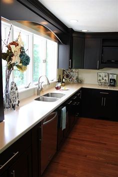 the kitchen is clean and ready for us to use in its new owner's home