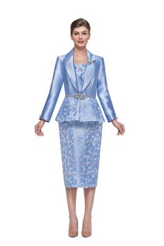 Serafina 4317 blue lace skirt suit Spring Formal Fitted Sets, Fitted Formal Sets For Spring, Spring Formal Sets With Long Sleeves, Formal Long Sleeve Sets For Spring, Elegant Long Sleeve Sets For Spring Formal Occasions, Elegant Fitted Sets For Spring, Elegant Tailored Sets For Spring, Elegant Blue Summer Suits, Fitted Long Sleeve Sets For Spring