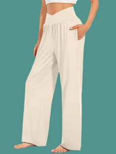 These stylish trousers feature the popular trend of wide leg design, giving you a chic and modern look. The high waist and conveniently placed pockets add both style and functionality to these pants. Elevate your fashion game with these GYPSY trousers. 🔷 Product Measurements (Inch) Size HIP WAIST LENGTH S | 42,5 | 26.8 | 41.7 M | 44.1 | 26.3 | 42,1 L | 45.7 | 29.9 | 42,5 Material composition: 100% polyester Care instructions: Machine wash cold. Tumble dry low Non-stretch Wide Leg Cargo Pants In Solid Color, Non-stretch Solid Color Wide Leg Cargo Pants, Stretch High Waist Harem Pants, Wide-leg Yoga Pants With Pockets For Loungewear, Baggy High-waisted Solid Color Pants, High Waist Solid Color Yoga Pants, Summer High Waist Yoga Pants With Pockets, Stretch High-waisted Harem Pants, High Waist Yoga Pants With Pockets For Summer