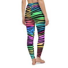 The Gearbunch Colorful Zebra Striped Yoga Pants are signature Gearbunch......bright, colorful, unique, super soft, stretchy, and comfortable wide elastic waistband.  A rainbow of vibrant colors' blue, green, pink, black, yellow, orange and purple, these leggings are perfect for your active lifestyle and can be worn at anytime, anywhere. Be Happy, Be Bright, Be You with Gearbunch Morning Yoga Quotes, Hot Yoga Quotes, Yoga Quotes Namaste, Yoga Quotes Motivational, Yoga Quotes Funny, Yoga Pant, Hot Yoga, Yoga For Beginners, Outfit Casual