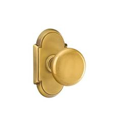 an image of a brass door handle on a white background