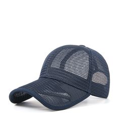 Season:Summer; Gender:Men's; Style:Fashion,Casual; Hats Category:Trucker Hat,Sun Hat,Baseball Cap; Occasion:Daily,Street; Material:100% Cotton; Function:Adjustable,Breathable,Sunscreen; Pattern:Plain; Design:Mesh; Front page:FF; Listing Date:04/11/2024; Head Circumference:56-59 Black Brimmed Breathable Hat, Summer Baseball Cap With Breathable Mesh And Curved Brim, Summer Snapback Baseball Cap With Breathable Mesh, Breathable Mesh Summer Hats, Navy Baseball Cap For Summer Outdoor, Breathable Baseball Cap, One Size Fits Most, Mesh Baseball Cap For Summer, Mesh Baseball Cap For Outdoor, Black Breathable Sun Hat With Short Brim