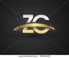 gold and silver alphabet letter vcc logo design with swooshes on black background