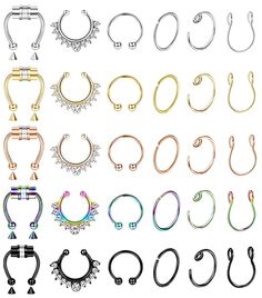 PRICES MAY VARY. [AFFORDABLE FAKE NOSE RING SET] Come with 30pcs fake nose rings, 5 colors non piering nose ring set, also could be wore as septum/ear/tragus/helix/cartilage ring, give you different choices. [COMFORT FIT] Non-piercing design, no need to be pierced, no pain and comfortable to wear, easy to wear on and take off, suit for both men and women. [IDEAL GIFT] 30Pcs faux nose ring set, ideal gift for girlfriend, boyfriends, wife, lovers, and others on birthday, anniversary, Thanksgiving Faux Septum Ring, Faux Nose Ring, Fake Nose Ring, Faux Septum, Nose Ring Hoop, Septum Nose Rings, Septum Nose, Cartilage Ring, Fake Nose Rings