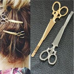 Super Cute Silver Colored Scissors Hair Clips Color: Silver Comes With 2 Scissor Hair Clips Hair Tiara, Tiara Accessories, Silver Hair Pin, Tiara Hairstyles, Hair Accessories Clips, Head Jewelry, Metal Hair Clips, Hair Accessories Gift, Hair Clips Girls