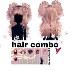 the hair combo is designed to look like it has long, curly hair