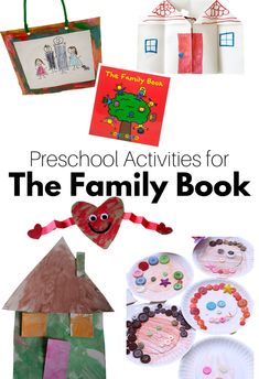 preschool activities for the family book, including crafts and books to make them look like they are