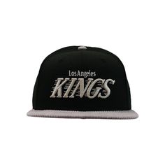 Kings 950 Arena Exclusive Vintage Metallic Script Courd Bill Black Snapback, Corrugated Box, New Era, Grey, Black