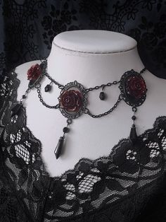 The price is for a necklace only, others are not included. Garment Size SizeFree SizeFull Length35.5+5 Red Gothic Metal Necklace, Red Gothic Jewelry For Party, Gothic Choker Necklace For Formal Occasions, Red Gothic Necklace For Formal Occasions, Red Gothic Chain Necklace, Gothic Red Necklace With Chain, Gothic Red Chain Necklace, Black Gothic Clavicle Chain Necklace, Gothic Black Clavicle Chain Necklace