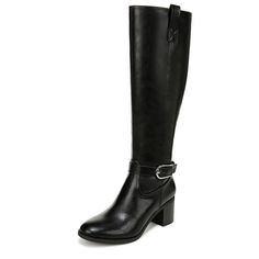 PRICES MAY VARY. Women's boots with traction sole provides you with extra stability Faux leather upper with an almond toe, inside zipper for easy on/off, and now-trending oversized strap and buckle detail. Soft System comfort package provides all-day support, flex, and cushioning 15 1/8 inch boot height, 14 1/2 inch calf circumference, Just Right Height 2 3/8 inch block heel Note: Measurements based on size 6 boot. For each half size larger, shaft height increases by .12 in, circumference by .20 Wide Calf Tall Boots, Wide Calf Boots, Wide Calf, Women's Boots, Tall Boots, On Off, Knee High Boots, Riding Boots, Knee High