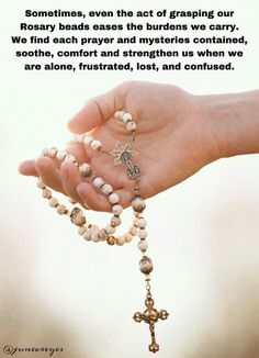 Mother Mary Quotes, Praying The Rosary Catholic, Rosary Quotes, Rosary Prayers, Rosary Mysteries, Encouragement Quotes Christian, Saint Quotes Catholic, Rosary Prayer, Mama Mary