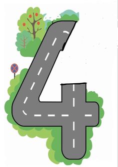 the letter z is made up of two roads and an intersection with trees on both sides