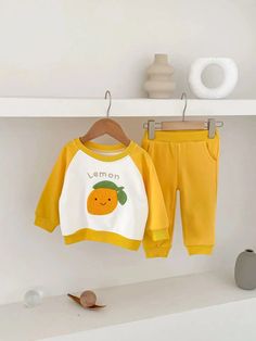 Fruit Pattern Sweatshirt Set - Momorii Sweatshirt Set, Sweater Collection, Sweatshirts Pattern, Matching Pants, Fruit Pattern, The Fruit, Kids Sweater, Sweater Weather, Our Kids