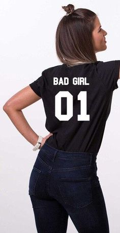 bad boy bad girl 01 matching couple tees Black Slogan Tops For Fan Merchandise, Cotton Slogan Tops For Fan Merchandise, Basic Tops With Text Print For Fans, Basic Tops With Text Print For Fan Merchandise, Black Tops With Funny Text For Fans, Black Tops With Funny Text For Fan Merchandise, Funny Text Cotton T-shirt For College, Casual Shirt With Funny Text For Fans, College Cotton T-shirt With Funny Text