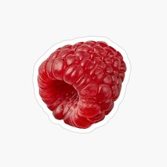 a raspberry sticker on a white background