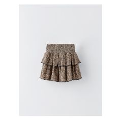 RUFFLED PRINT SKIRT Layer Skirt, Skirt With Elastic Waistband, Ruffled Skirt, Shirt Blouses Tops, Cardigan Sweater Dress, Cardigan Sweater Jacket, Zara Kids, Leather Shirt, Tshirt Skirt