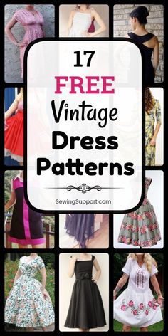 17 free vintage dress patterns to sew