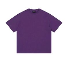 fb-feed Purple Relaxed Fit T-shirt For Streetwear, Casual Purple T-shirt For Streetwear, Oversized Purple T-shirt With Letter Print, Basic Plain Tops For Streetwear, Purple Crew Neck Top With Letter Print, Purple Letter Print Crew Neck Top, Purple Cotton Crew Neck T-shirt, Basic Purple Short Sleeve T-shirt, Purple Relaxed Fit Casual Top