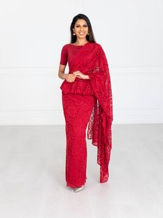 Limited Edition Lace Saree – TiaBhuva.com Festive Evening Lace Sets, Elegant Lace Saree Set, Elegant Pre-draped Saree With Lace Work, Elegant Saree With Lace Work, Traditional Drape Lace Saree For Party, Fitted Lace Saree With Sheer Dupatta, Elegant Lace Saree For Party, Elegant Lace Set For Diwali, Elegant Fitted Pre-draped Saree With Lace Work