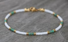 Dainty White Beaded Anklets, Seed Bead Anklet, Kalung Manik-manik, Dainty Anklet, Turquoise Anklet, Ankle Bracelets Diy, Bead Anklet, Anklets For Women, Gelang Manik-manik