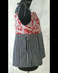 🍁beautiful Indonesian batik Tank top with floral and stripe pattern. 🍒loose and roomy Tank top 🍀 Ideal for daily / casual wear,party,travel,indoor and outdoor walks,spending time with family,shopping,gift,etc. 🍓it is very comfortable and nice to wear. -material: cotton batik -floral pattern is printed batik and stripe pattern is handstamp batik -lining: Top half lining -no pocket 🌸with shoulder tie 🍁Measurement: - Bust= 102 centimeters - waist= loose -hip= loose - blouse length= 47.5 centi Batik Top, Tie Tank Top, Indonesian Batik, Boho Tank Top, Loose Blouse, Blouse Length, Stripes Pattern, Womens Tank, Batik