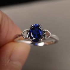 This is a gorgeous handmade creation. Its beauty is its simplicity & Elegance. The 6*8mm oval shape faceted lab sapphire is crafted in solid sterling silver and with rhodium plated. All item is sent in a beautiful gift box If you have any idea of design your ring,pls contact me directly. You can realize more lovely stuff clicking the link https://www.etsy.com/shop/knightjewelry?refshopsection_shophome_leftnav Please leave the correct address and you phone number for delivering successfully. Fine Jewelry Oval Birthstone Ring In Sterling Silver, Elegant Oval Sapphire Ring In Sterling Silver, Oval Sapphire Ring In Sterling Silver, Elegant Oval Cabochon Sapphire Promise Ring, Blue Oval Sterling Silver Birthstone Ring, Elegant Sterling Silver Crystal Ring With Oval Cabochon, Oval Sterling Silver Crystal Promise Ring, Blue Oval Birthstone Ring In Sterling Silver, Oval Sapphire Birthstone Ring In White Gold