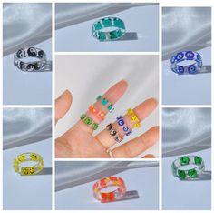 Description: Activate your preppy aesthetic style with this unique Preppy Rings set. These set of six aesthetic rings comes in variety of different colors and are designed to elevate your style anywhere you go. It's all in little details. Size: Diameter approx 1.7 cm Free Worldwide DeliveryDelivery time: 15-35 days Trendy Adjustable Midi Rings For Summer, Adjustable Midi Rings For Summer, Trendy Everyday Rings For Summer, Trendy Adjustable Rings For Summer, Trendy White Rings For Summer, Casual Adjustable Rings For Summer, Preppy Ring, Transparent Aesthetic, Aesthetic Rings